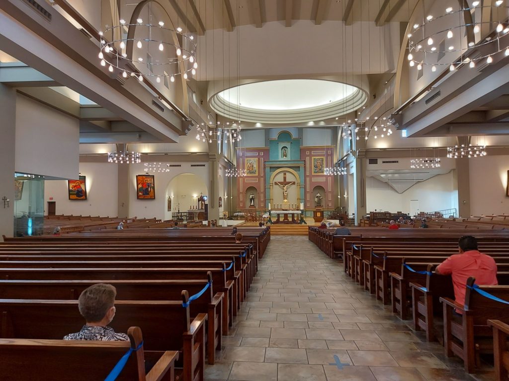 The nave facing the sanctuary